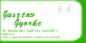 gusztav gyorke business card